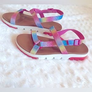 Mia kids big girls rainbow sparkles sandals